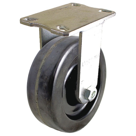 Plate Caster, Rigid, Phenolic, 10 1/8