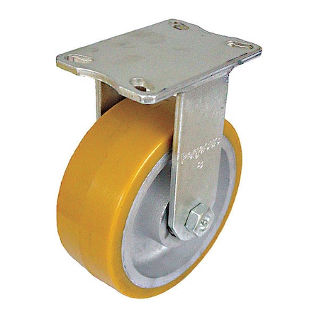 Plate Caster, Rigid, Polyurethane, 10 1/2