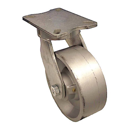 Plate Caster, 5400 lb. Load, Black Wheel MPN:P27S-D080R-18