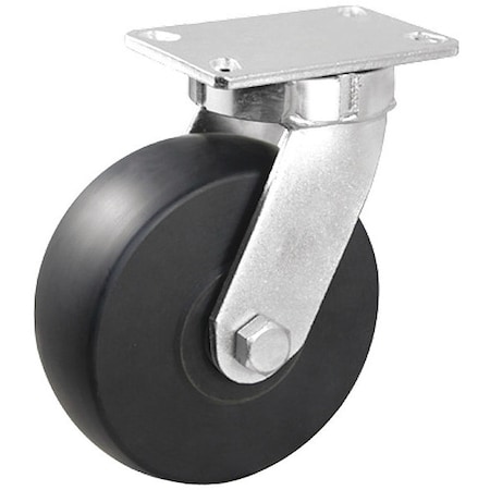 Plate Caster, 5400 lb. Ld Rating, Bk Wheel MPN:P27S-NMB080K-18