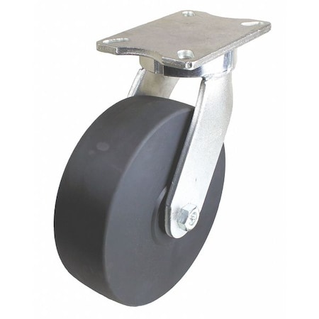 Plate Caster, 4100 lb. Load Rate, 11-1/2