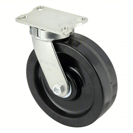 Plate Caster, Swivel, Phenolic, 11 1/2