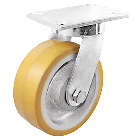 PlateCaster, Swivel, Polyurethane, 10 1/8