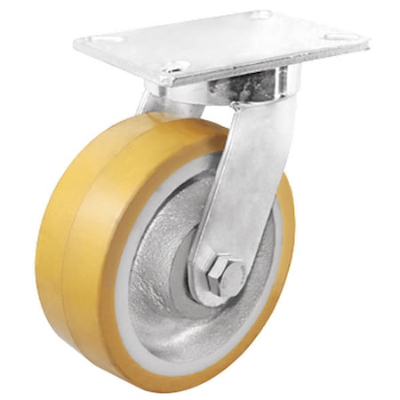 PlateCaster, Swivel, Polyurethane, 11 1/2