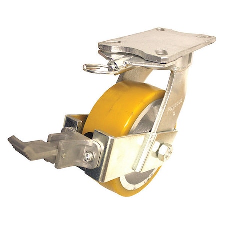 PlateCaster, Swivel, Polyurethane, 15 1/2