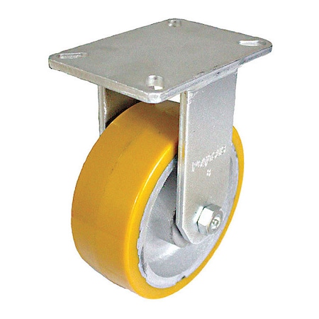 Plate Caster, Rigid, Polyurethane, 10 1/2