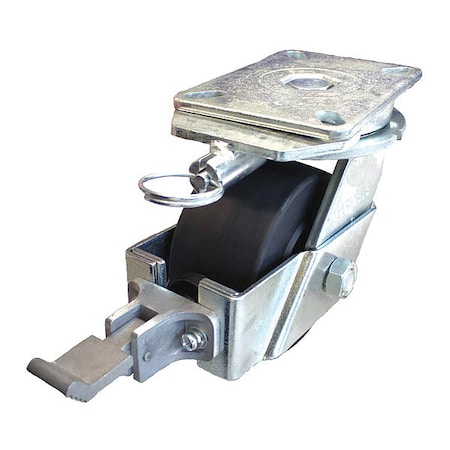 Plate Caster, 3500 lb. Load, Black Wheel MPN:P29S-NMB060K-18-WK-DL