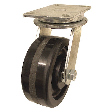 Plate Caster, Swivel, Phenolic, 8