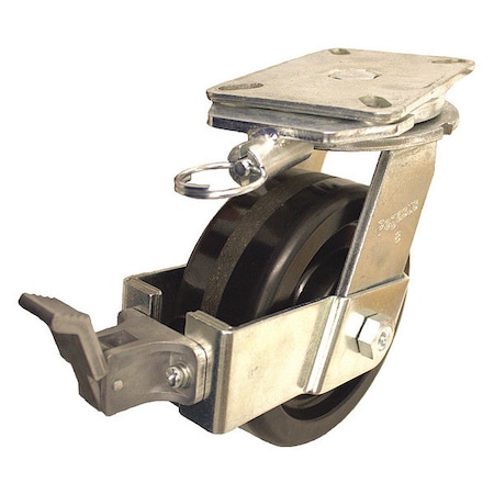 Plate Caster, Swivel, Phenolic, 12 1/2