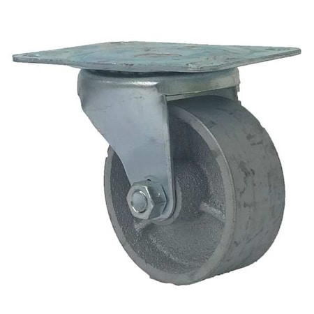 Plate Caster, 300 lb. Load, Silver Wheel MPN:P2S-C030G-P