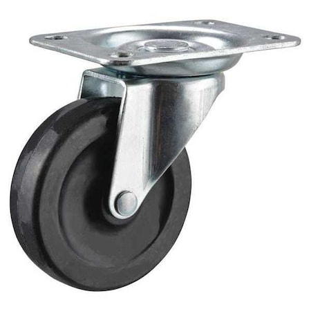 Swivel Plate Caster, Rubber, 3 in., 150 lb. MPN:P2S-R030D-12-001