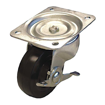 Plate Caster, 250 lb. Load Rating, Swivel MPN:P2S-R040G-P-SB