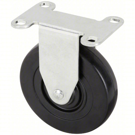 Plate Caster, 130 lb. Ld Rating, Plain MPN:P5R-R040G-12