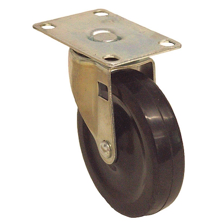 Plate Caster, 130 lb. Ld Rating, Plain MPN:P5S-R040G-12