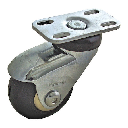 Plate Caster, 125 lb. Load, Black Wheel MPN:P7S-SRP020K-P