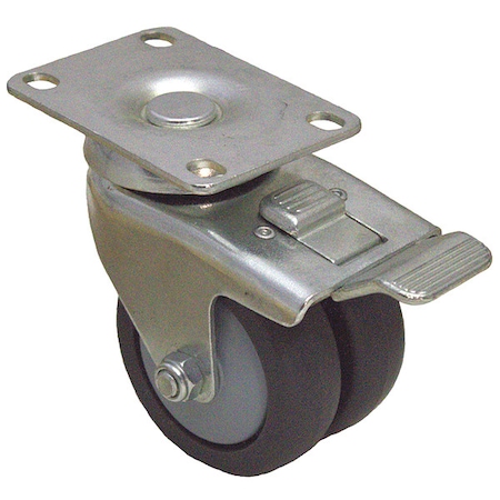 Plate Caster, 220 lb. Load Rating, Swivel MPN:P9S-RP030K-P-TB