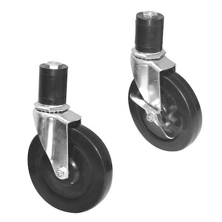 Caster Set, 125 lb., Rubber, PK4 MPN:TA-25