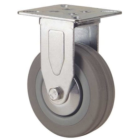 Plate Caster, Rigid, Rubber, 2 in., 110 lb. MPN:TFED 050 RN0D