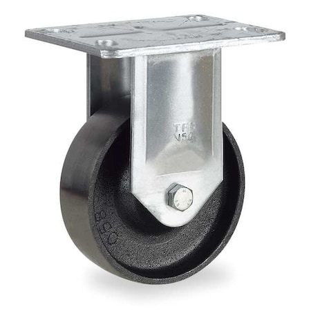 Plate Caster, Rigid, Cast Irn, 8 in, 2530 lb MPN:TFH200CI15T24