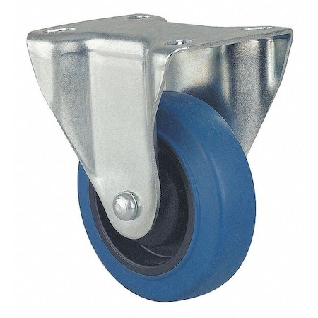 Plate Caster, Rigid, Rubber, 5