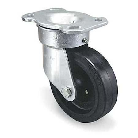 Kingpinless Plate Caster, Swivel, Rubber, 8 in., 1200 lb. MPN:TSH200RU15T24