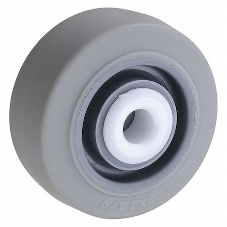 Caster Wheel, TPR, 3 in., 200 lb., Gray Core MPN:XS0305108