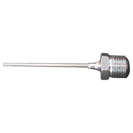 Needle, Reusable Blunt Probe 1/4 in NPT, Stainless Steel, Silver, 5 PK MPN:5FVA4