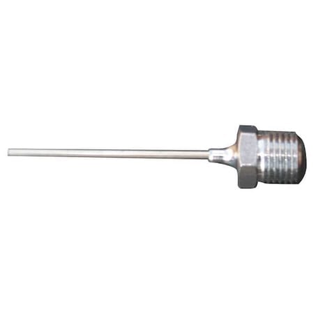 Needle, Reusable Blunt Probe 1/4 in NPT, Stainless Steel, Silver, 5 PK MPN:5FVA6