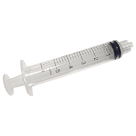Dispensing Syringe, 5 mL, Manual, Luer Lock, High Density Polypropylene, Translucent, PK10 MPN:5FVD9