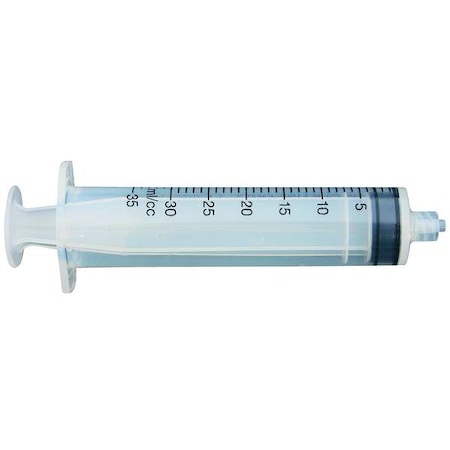 Dispensing Syringe, 50 mL, Manual, Luer Lock, High Density Polypropylene, Translucent, PK10 MPN:5FVE3