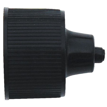 Replacement Bottle Cap, Disposable, - Length, High Density Polyethylene, Black MPN:5FVF6