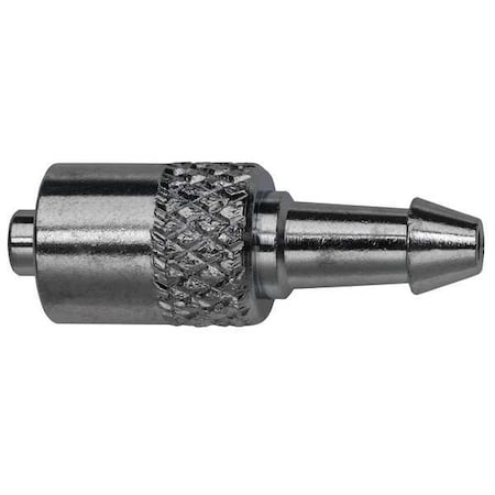 Luer Lock Barb Adapter, Male, Plated Brass, Silver MPN:G504