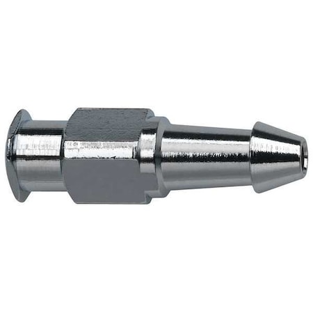 Luer Lock Barb Adapter, Female, Plated Brass, Silver MPN:G507