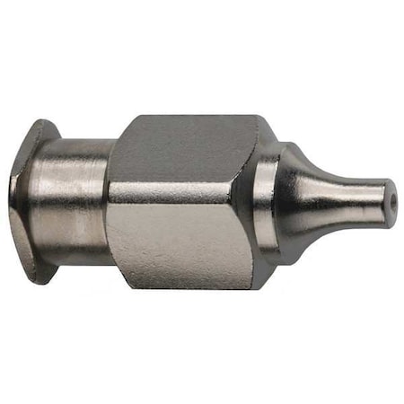 Female Luer Lock Blank, Female, Plated Brass, Silver MPN:G516