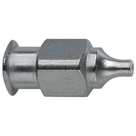 Female Luer Blank, Female, 303 Stainless Steel, Silver MPN:G524