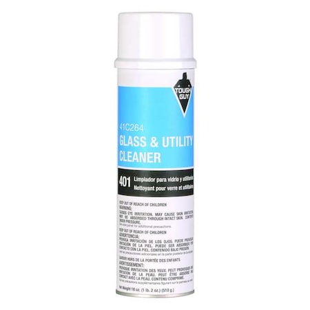 Foam Glass Cleaner, 18 oz, White, Floral, Aerosol Can, 12 PK MPN:41C264