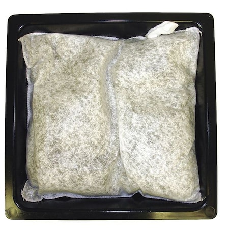 Absorbent Drip Pan, 5.5 gal., Hazardous Liquids and Non-Hazardous Liquids, White MPN:3RPV1