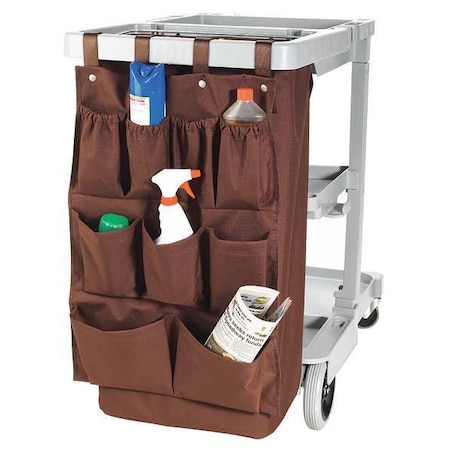 Nine Pocket Caddy Bag, 32 In L, Brown MPN:CB9BR