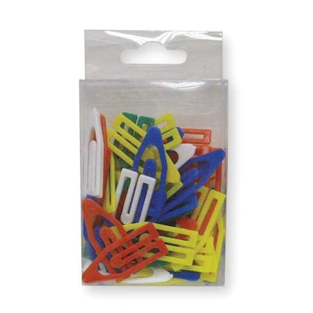 Paper Clip, 1 1/2In, Asrt, Plstc, PK50 MPN:2WFU8