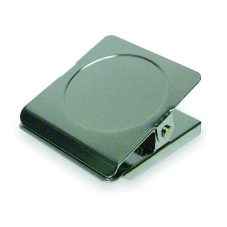 Magnetic Clip, 1-3/4 In, Metal, Silver, PK2 MPN:2WFW5