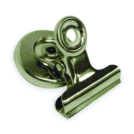 Magnetic Bulldog Clip, 1In, Slvr, PK2 MPN:2WFW6