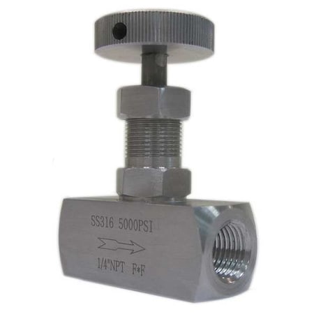Needle Valve, 1/4 In NPT, 5000 psi, SS MPN:5TUL9