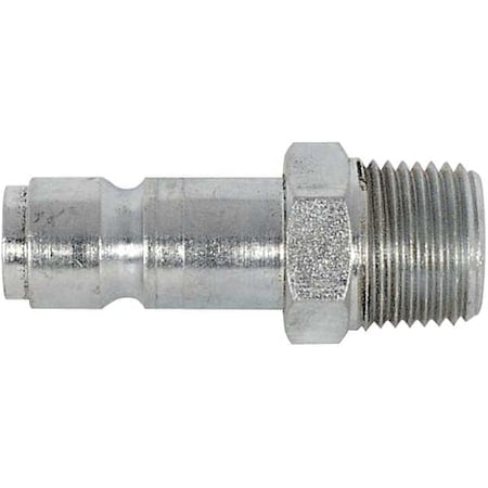 Quick Coupler Plug, Tru-Flate Automotive, 1/2 in MNPT, Steel, 300 psi, PK2 MPN:5ZVH8