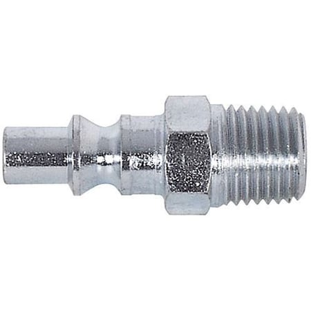 Coupler Plug, MNPT, 1/4, Steel, PK2 MPN:5ZVJ5