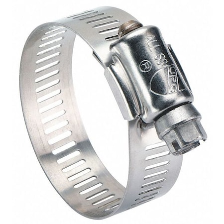 Hose Clamp, 301 Stainless Steel, Perforated Band, 3/4 in, 1 3/4 in Clamping Dia, SAE, 10 PK MPN:6320