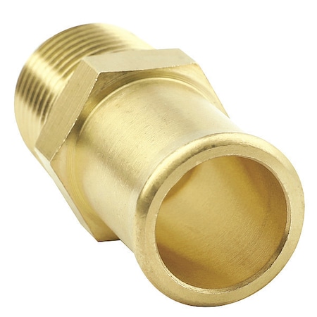 Hose Barb, 3/4 In Barb, 1/2 In MNPT, Brass, Hex Head Size: 7/8 in MPN:6AFJ1
