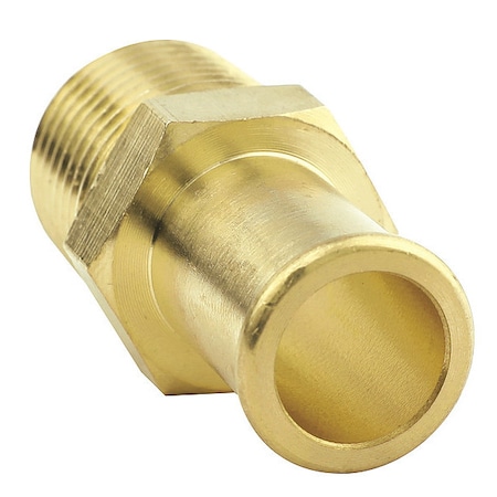 Hose Barb, 5/8 In Barb, 1/2 In MNPT, Brass, Hex Head Size: 7/8 in MPN:6AFJ3
