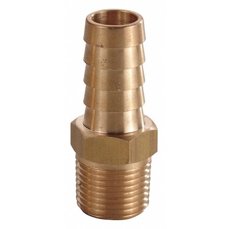 Hose Barb, 1 In Barb, 3/4 In MNPT, Brass MPN:6AFL5