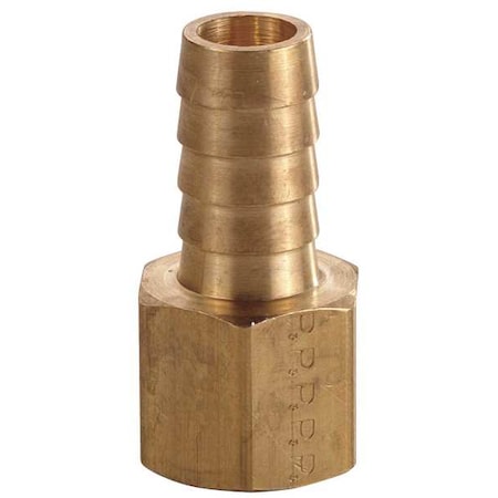 Hose Barb, 1/4 In Barb, 1/4 In FNPT, Brass MPN:6AFN5