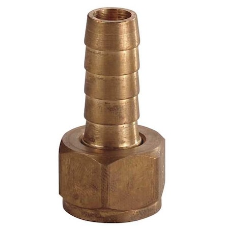 Hose Barb, 3/8 In Barb, 1/4 In FNPT, Brass MPN:6AFP1